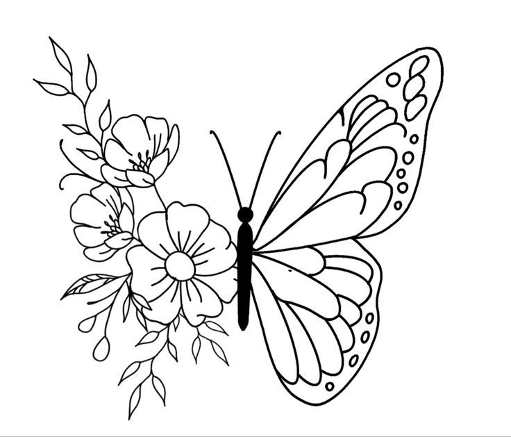 a butterfly with flowers on it's wings