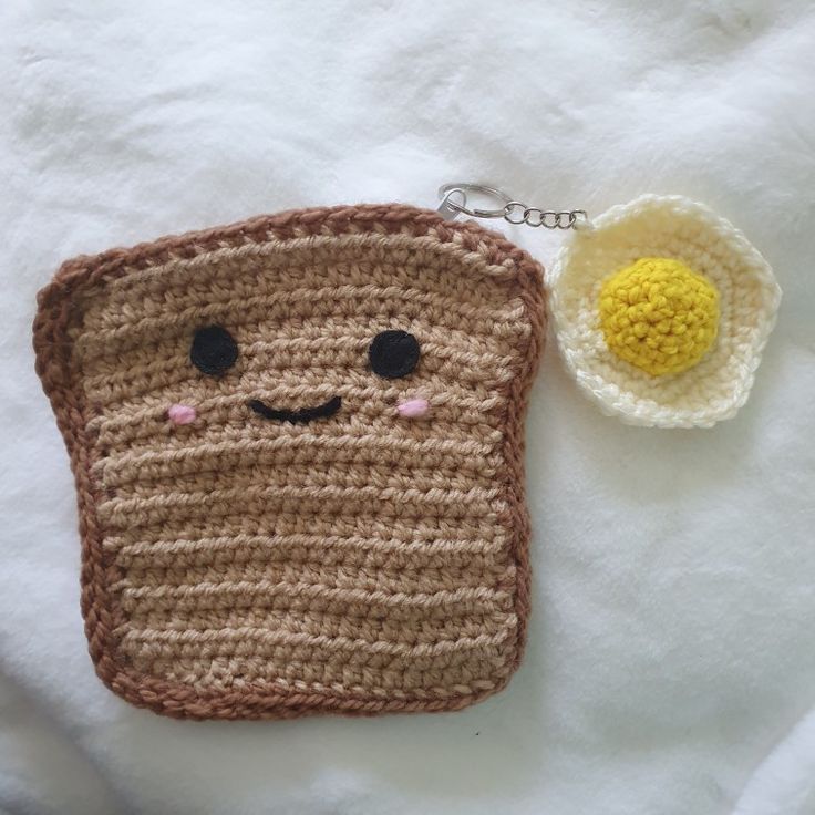 crochet toast wallet with egg keychain Crochet Toast Keychain, Wallet Keychain Ideas, Keychain Ideas Crochet, Crochet Toast, Egg Keychain, Crochet Egg, Wallet Keychain, Keychain Ideas, Keychain Wallet