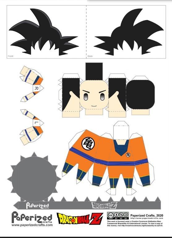 the paper doll is designed to look like an anime character