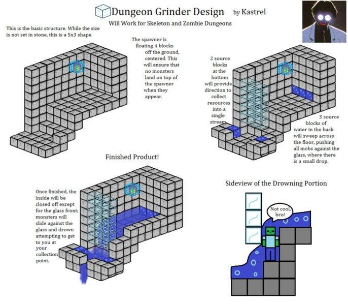 the instructions for how to make a cubed building with blue lights and water in it