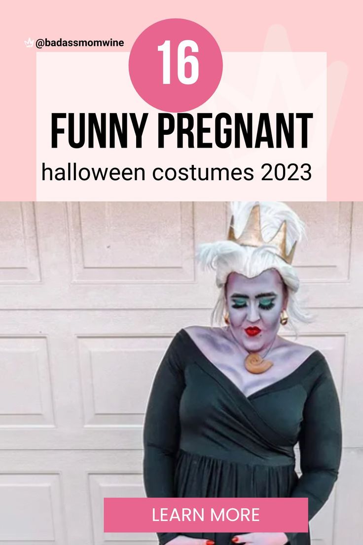 a woman dressed in costume for halloween with text overlay that reads, funny pregnant halloween costumes