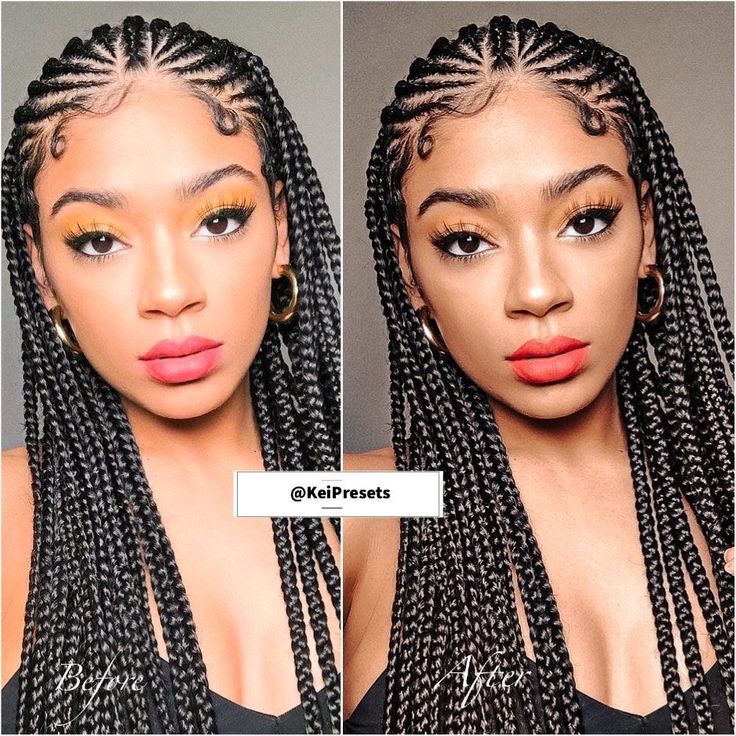 Dark Skin Hair, Lemonade Braids Hairstyles, Big Box Braids Hairstyles, Feed In Braids Hairstyles, African Hair Braiding Styles, Box Braids Hairstyles For Black Women, Braided Cornrow Hairstyles, Braids With Curls, Girls Hairstyles Braids