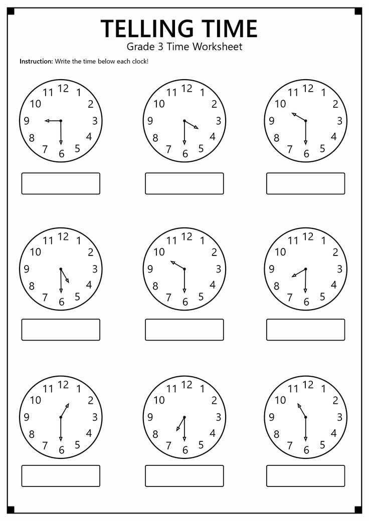 telling time half hours worksheet for students to practice their numbers and counting