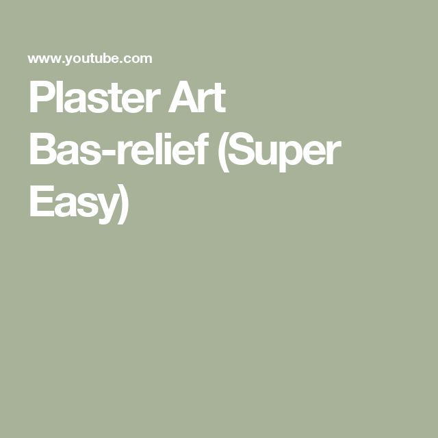 the words plastic art bas - relief super easy are in white letters on a green background