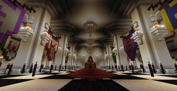 an image of a very large room in minecraft