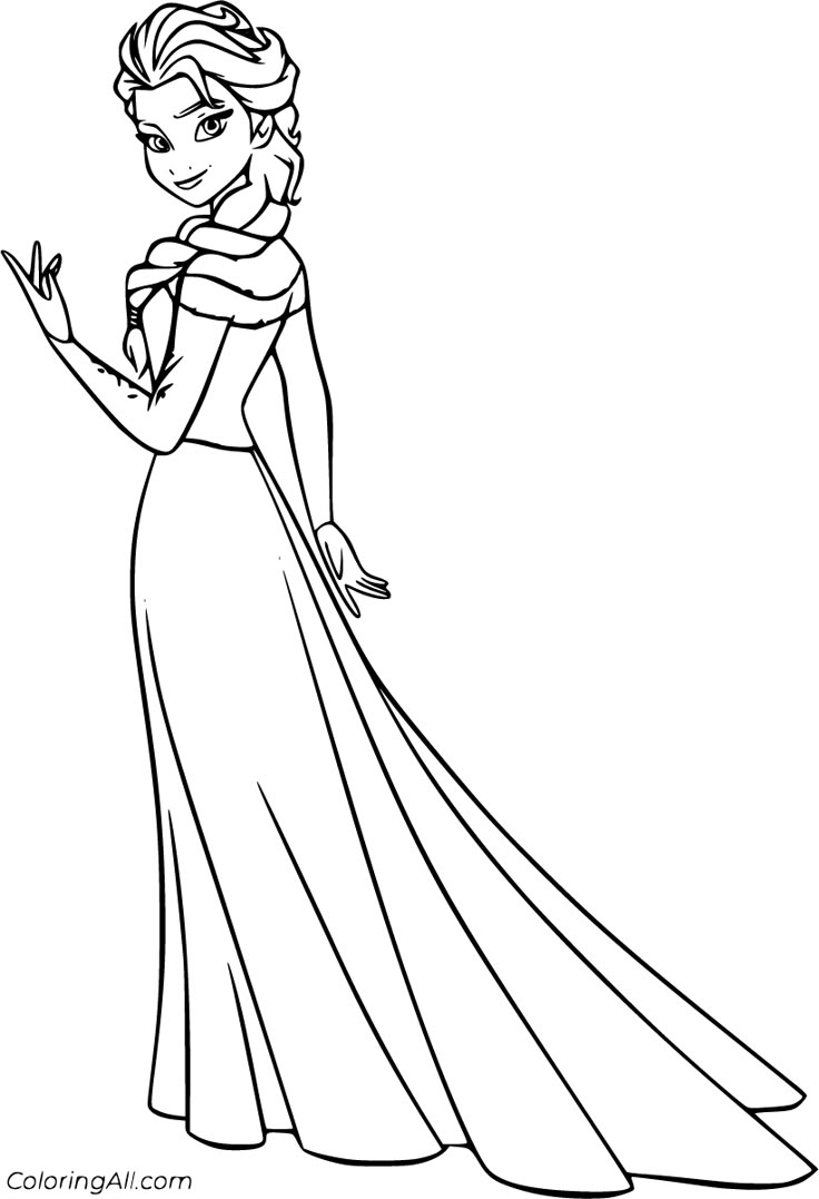 princess aurora from frozen kingdom coloring page