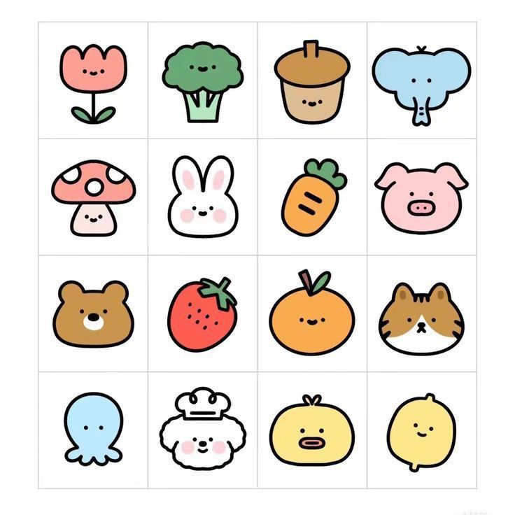 an image of cute animal stickers