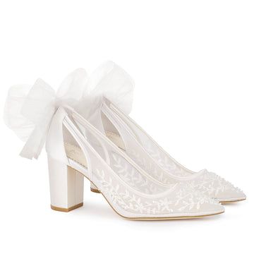 Flower Wedding Shoes, Wedding Shoes Low Heel, Wedding Shoes Lace, Tulle Bows, Wedding Flats, Wedding Shoes Heels, Wedding Heels, Bride Shoes, Shoe Size Conversion