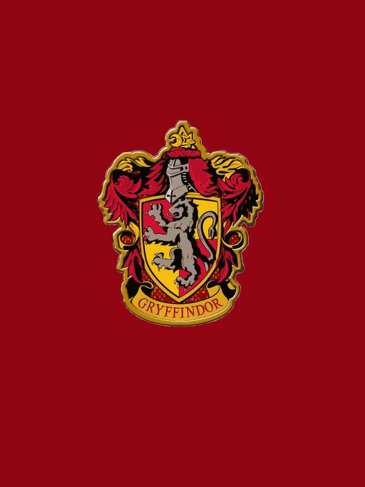 the hogwarts crest on a red background