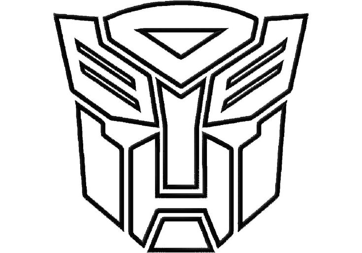 a black and white image of a stylized transformer logo