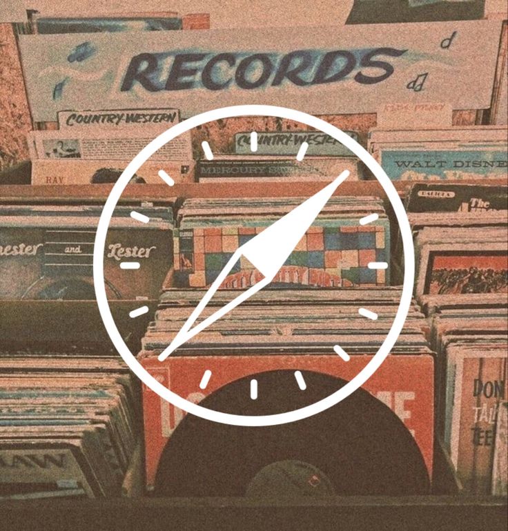 there is a clock on top of records