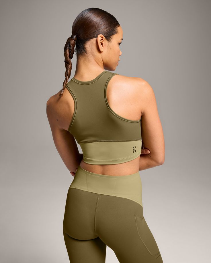 The perfect crop top for rest days and low-intensity workouts. Pair it with your favorite On tights for a head-to-toe look. A luxe crop top that won't distract you from your practice. The Movement Crop has an ultra soft-touch feel and fitted silhouette, plus added moisture wicking means you'll stay fresh and comfortable, whatever your day holds. Go ahead: get sweaty. No more worries when stretching and flexing. Designed to stay in place and never ride up, you'll be free to maximize your movement Compressive Workout Crop Top With Built-in Bra, Medium Support Cropped Yoga Crop Top, Medium Support Cropped Top For Yoga, Functional Compressive Crop Top With Built-in Bra, Medium Support Cropped Top For Pilates, Fitted Athleisure Crop Top Sports Bra, Athleisure Fitted Cropped Sports Bra, Athleisure Cropped Fitted Sports Bra, Micro-elastic Crop Top With Built-in Bra For Yoga