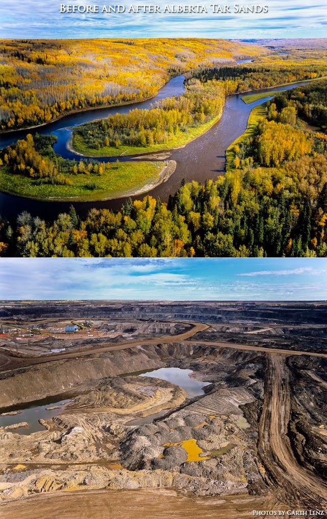 two different views of the same river and land