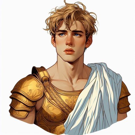 Fashion: #fashion, #style, #outfitinspiration, #beauty Apollo Fanart, Greek Heroes, Achilles And Patroclus, Character Inspiration Male, Jason Grace, Roman Soldiers, God Art, Art Icon, Ancient Rome