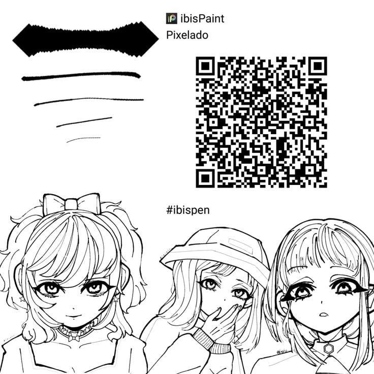 two girls with hats and one has a qr code