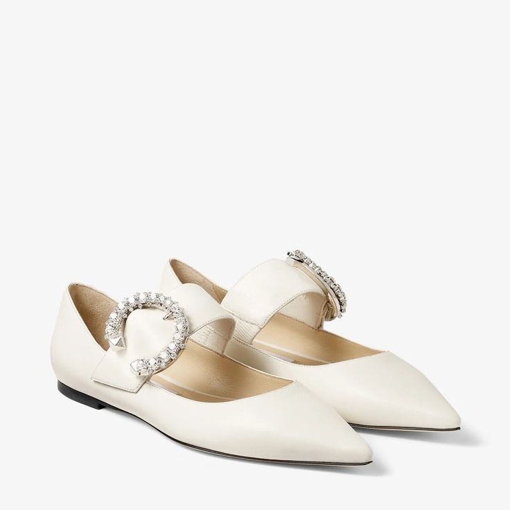 Jimmy Choo Ballet Flats, Jimmy Choo Flats, Ballerina Pumps, Crystal Shoes, Blue Pumps, Black Ballet Flats, Ballet Pumps, Pointed Toe Flats, Ballet Flat Shoes