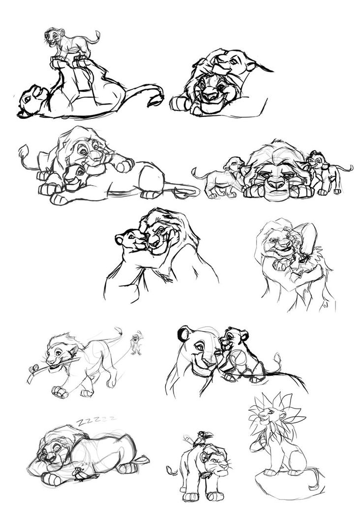 the lion king storyboard drawings