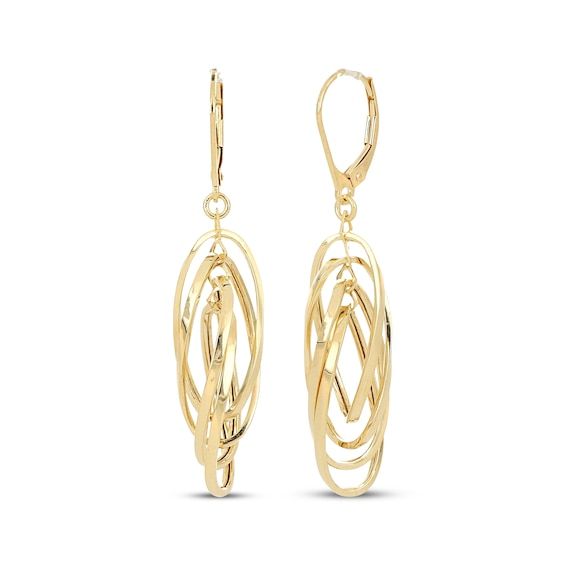 Add sparkle to her attire with these light-catching twist dangle earrings. 10K yellow gold Hollow oval- and teardrop-shaped loops layer together Euro wire backs Made in Italy Modern Gold Drop Earrings, Elegant Yellow Gold Hoop Teardrop Earrings, Levian Jewelry, Mens Gemstone Rings, Wedding Day Gifts, Diamond Jewelry Necklace, Zodiac Jewelry, Accessories Jewelry Earrings, Fine Jewelry Gift