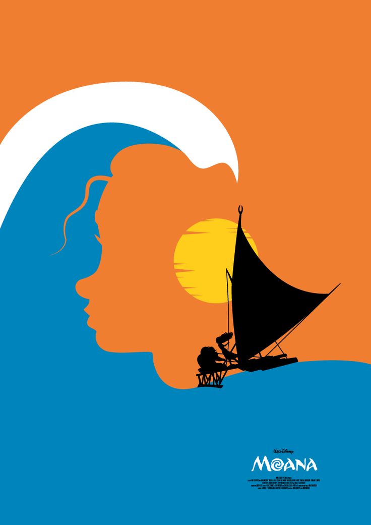 the movie poster for moan, featuring a sailboat in front of an orange and blue background