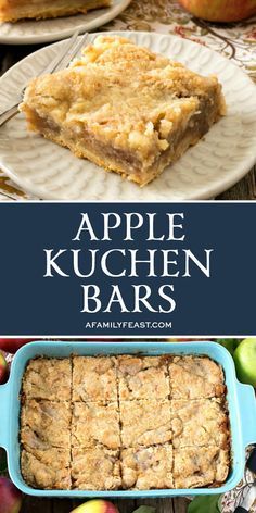 apple kuchen bars are an easy dessert for the whole family