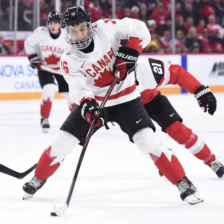 the canadian hockey team is playing on the ice