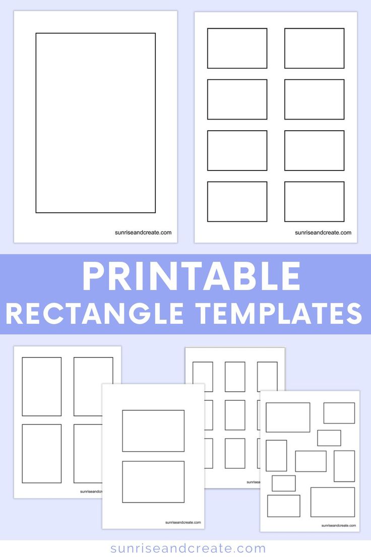 the printable rectangle templates are great for kids to use in their art projects