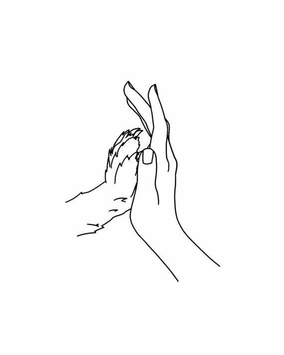 two hands reaching for each other with one hand holding the other's finger, in black and white