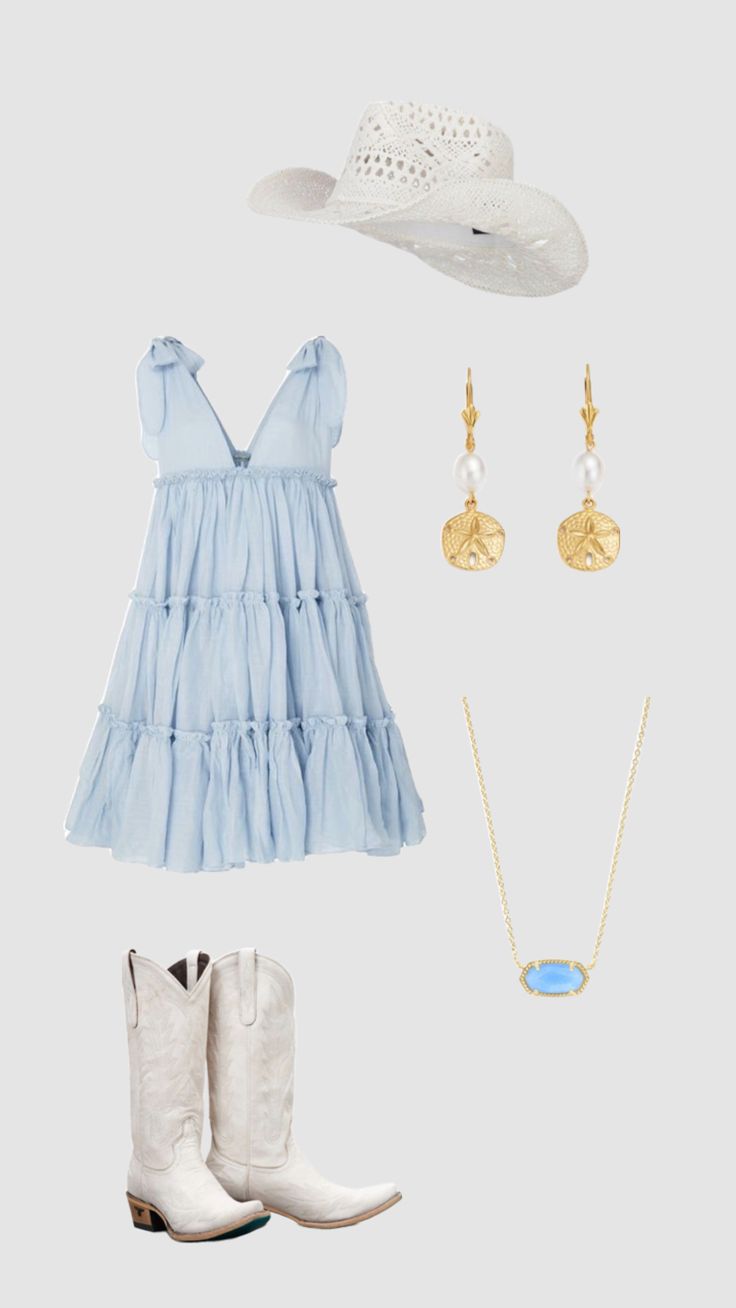 Cute Dresses For Country Concert, Sundress Country Concert, Noah Kahan Tour Outfit, Country Concert Outfit Inspired, Country Concert Outfit Lainey Wilson, Country Concert Outfit Preppy, Costal Country Outfit, Country Concert Outfit Ideas Zach Bryan, Country Concert Dress Ideas