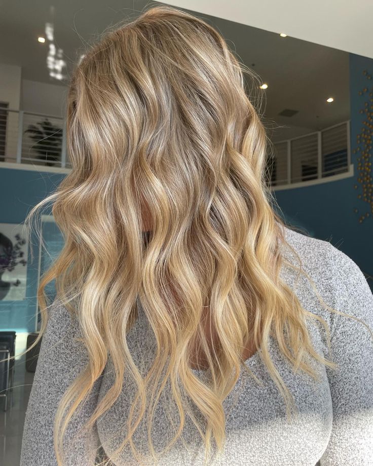 Overall Blonde Highlights, Light Honey Blonde Highlights, Highlights In Natural Blonde Hair, Natural Blonde With Dimension, Golden Blonde Full Highlights, Full Head Honey Blonde Highlights, Natural Blonde Looking Hair, First Time Blonde Highlights, Natural Golden Blonde Highlights