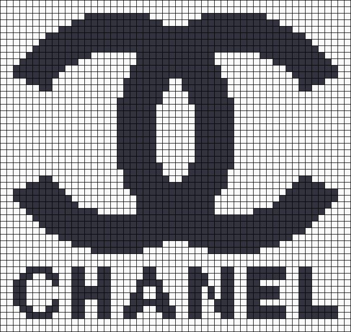 a cross stitch pattern with the word chanel on it