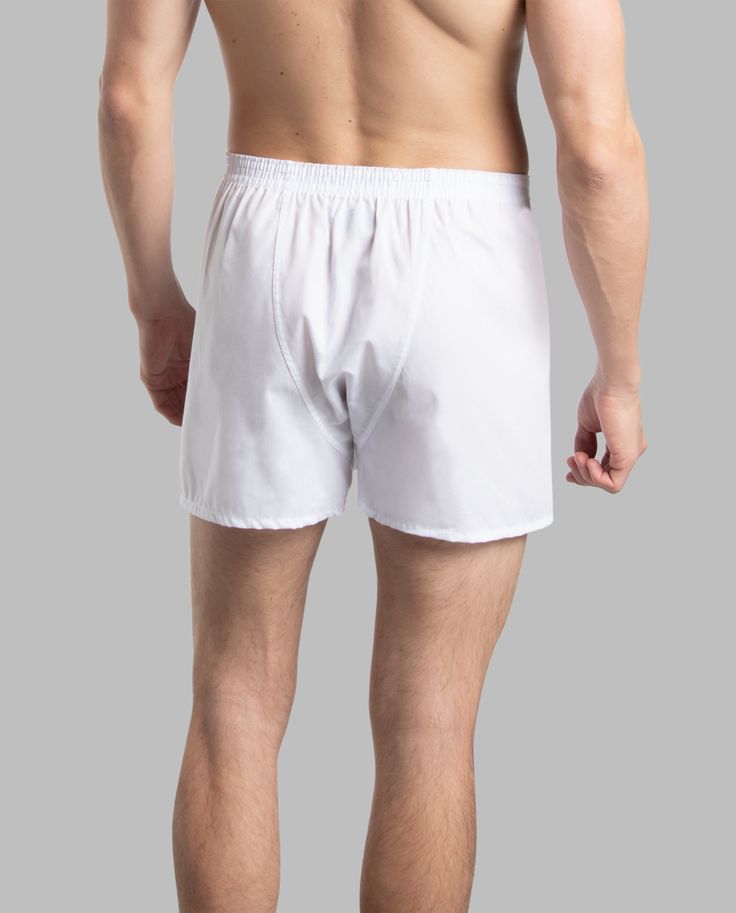 Our new and improved white boxers are crafted with a cool cotton-blend fabric and a redesigned fly—for convenience and support where you need it most. Plus, we’ve redesigned the cut from the bottom up, eliminating ride-up for comfy all-day wear and a fit that’s as relaxed as it is flexible. (which makes sense, because undies should be relaxed —it’s not like they pay the bills) White Boxers, New And Improved, Fruit Of The Loom, The Loom, Classic White, Loom, Soft Fabrics, Sense, Cotton Blend