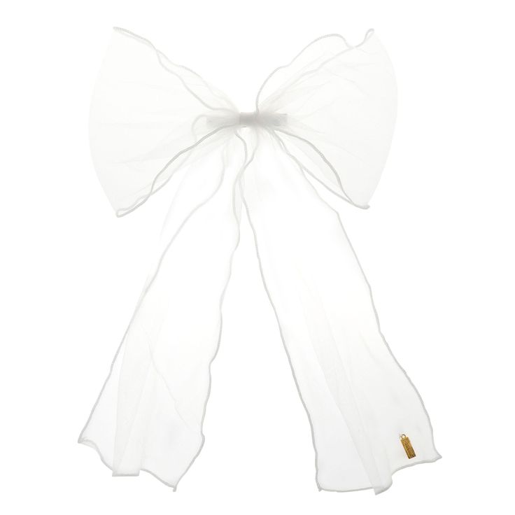 SKU-C1254L The Wavy Tulle bow is our dressier version the old classic. Large, supple bow is made of soft, light netting. Get one in each of our classic colors to match every outfit. Bow is attached to a small durable alligator clip. One size Elegant Ruffled Tulle Fabric For Spring, Elegant Spring Tulle Fabric With Ruffles, Elegant Evening Tulle Fabric With Ruffles, White Bow For Spring Party, Elegant White Bow With Ribbon, Elegant White Ribbon Bow, White Ribbon Bow For Spring, Classic White Bow With Ribbon, Elegant Ruffled Tulle Fabric For Summer