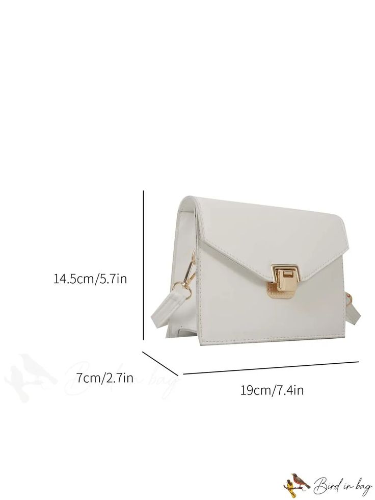 BirdinBag - Compact Stylish Crossbody Bag Bag Style, Square Bag, Fashion Bags, Pu Leather, Style Casual, Crossbody Bag, Color White, Swimming, Lingerie