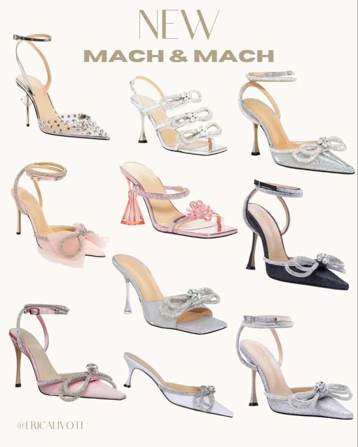 Mach & Mach Heels And Mules. #bridetobe #bridalstyle #weddingwear #weddingdress #shoesaddict Mach & Mach #machandmach #heels #bowheels #weddingshoes Follow my shop @ericalivoti on the @shop.LTK app to shop this post and get my exclusive app-only content! #liketkit #LTKshoecrush @shop.ltk https://liketk.it/3Ak81 Mach And Mach Heels Wedding, Match Match Heels, Designer Heels 2023, Match And Match Heels, Mach Mach Shoes Outfit, Trendy Heels 2023, Machandmach Shoes, Mach And Mach Heels Outfits, Machandmach Heels