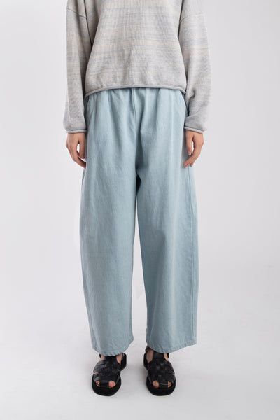 Sky Barrel Pant Relaxed Fit Bottoms With Elastic Waistband And Tapered Leg, Cargo Pants With Elastic Waistband And Loose Fit, Relaxed Fit Tapered Pants With Elastic Waistband, Spring Workwear Bottoms With Boxy Fit, Relaxed Fit Ankle-length Pull-on Pants, Boxy Fit Bottoms For Spring Workwear, Cotton Straight Leg Bottoms With Boxy Fit, Straight Leg Boxy Fit Pants With Pockets, Relaxed Fit Ankle-length Pants With Elastic Waistband