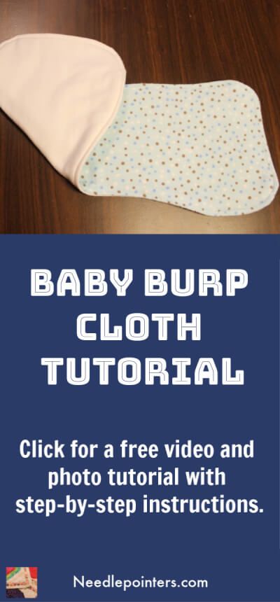 a baby burp cloth is laying on top of a table with the text, how to