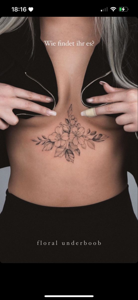 a woman's stomach with flowers on it and the words, we find her cer