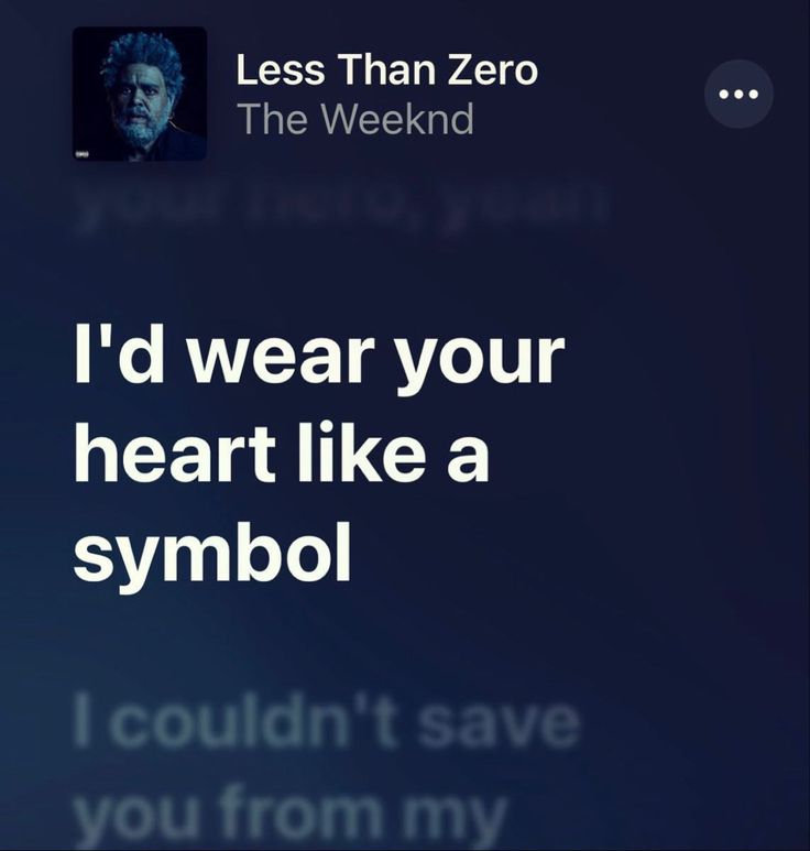 the text reads, i'd wear your heart like a symbol i couldn't save you from my life