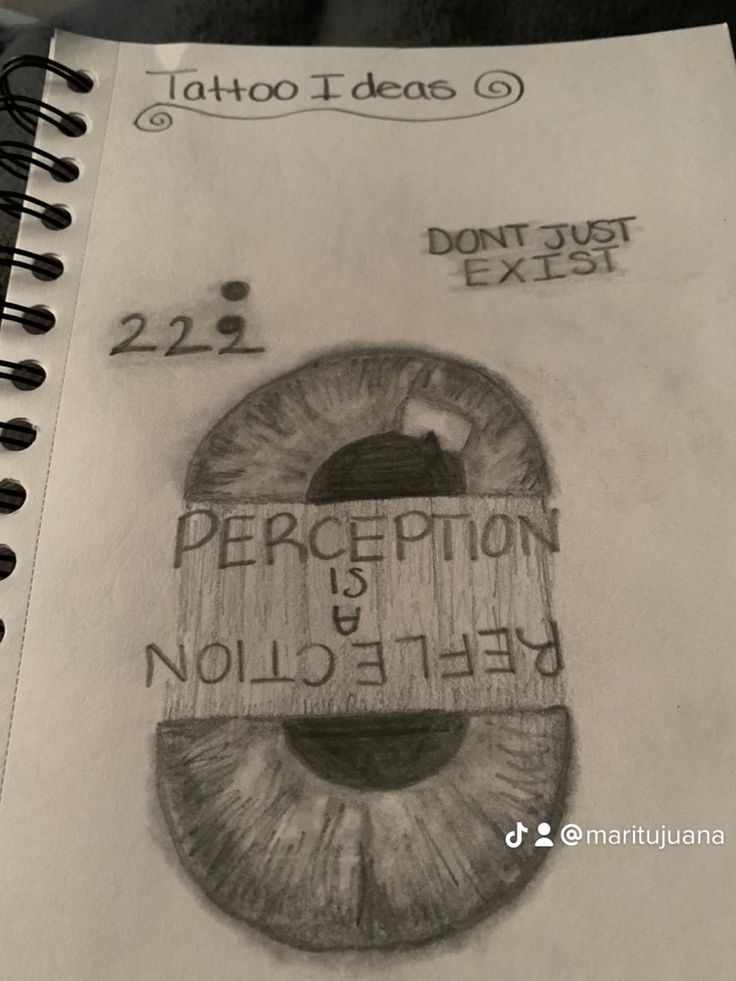 a pencil drawing of a donut with the words deception is no longer written on it