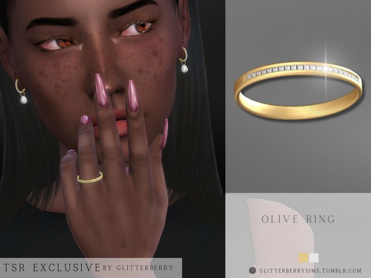 an animated image of a woman's face with her hands on her face and the ring in front of her face