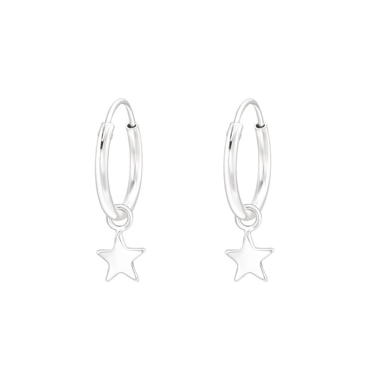 925 Sterling Silver Star Hoop Earrings Star Earrings Stud Silver, Simple Silver Earrings Star, Brandy Melville Star Earrings, Star Earrings Dangle, Sterling Silver Star Earrings, Star Hoop Earrings, Silver Star Earrings, Hanging Stars, Star Silver