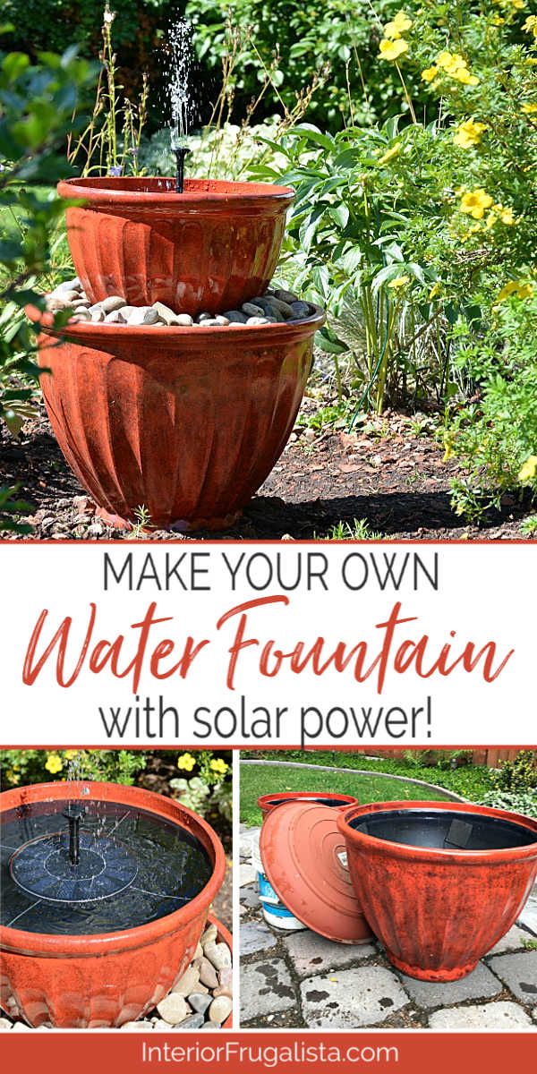 the instructions for how to build an outdoor water fountain in your yard or garden area