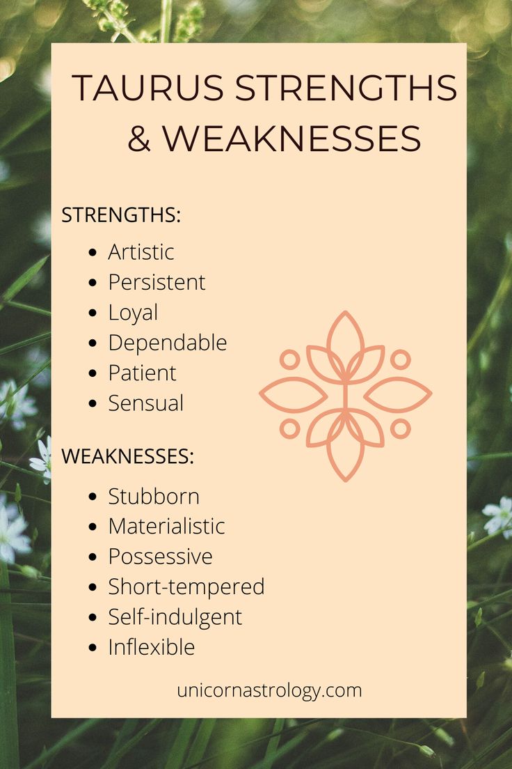 the taurus strengths and weakness guide is shown in front of some flowers