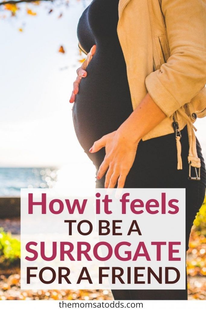 a pregnant woman holding her belly with the words how it feels to be a surrogate for a friend