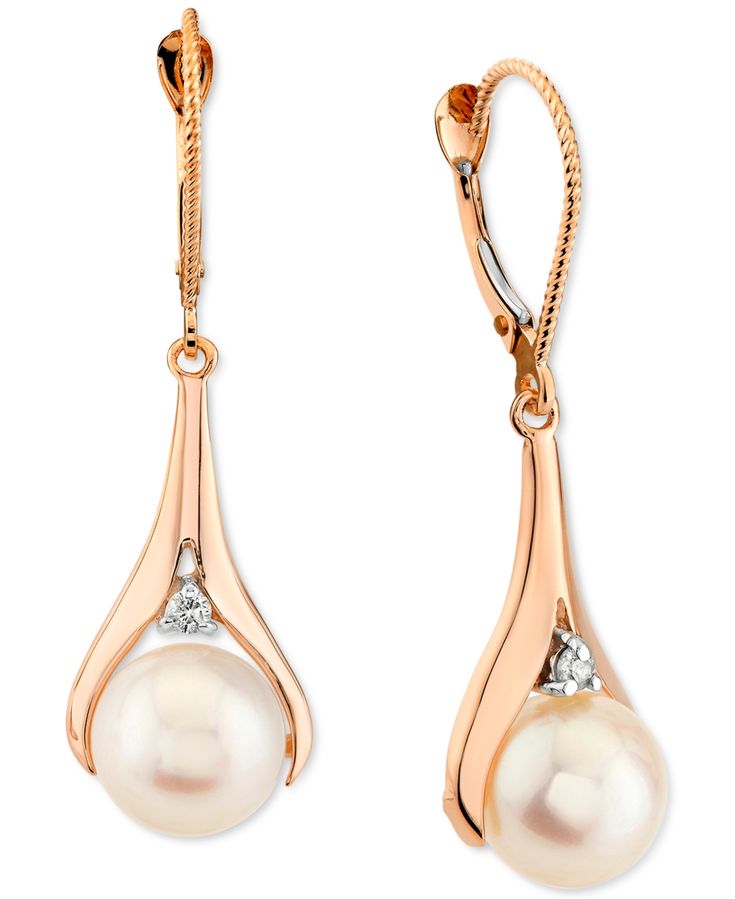 in stock White Rose Gold, Fresh Water, Freshwater Pearls, Buy Online, In Store, Rose Gold, Drop Earrings, Gold, White