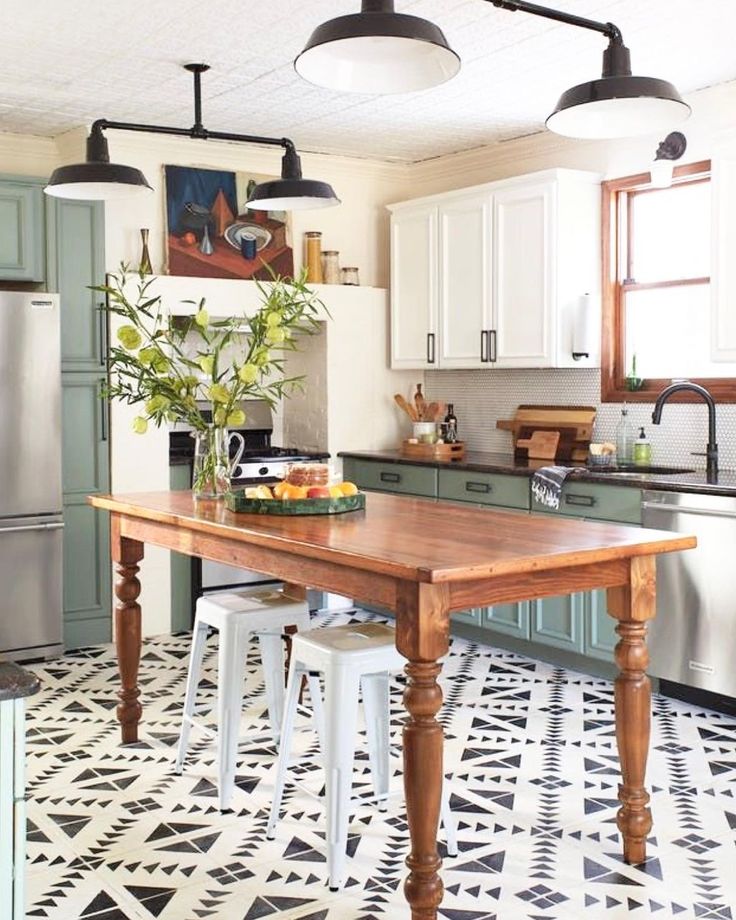 the cover of this magazine features an image of a kitchen and dining room