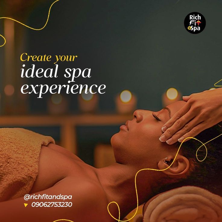 a woman getting a facial massage with the words create your ideal spa experience