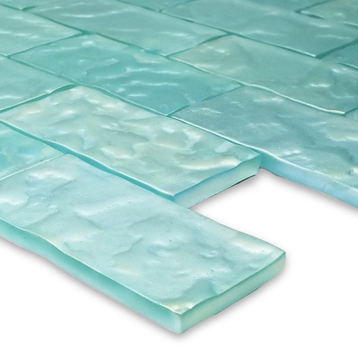 Artistry in Mosaics Jade, 2 x 4 Glass Subway Tile | GS84896G1 | AquaBlu Mosaics Mall Exterior, Sea Glass Tile, Mosaic Stones, Tile Showers, Pool Design Ideas, Mosaic Pool Tile, Glass Pool Tile, Nosara, Glass Pool