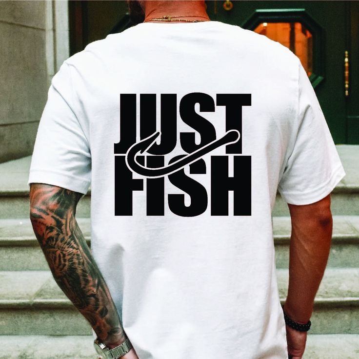 Introducing our Just Fish T-Shirt, the perfect addition to any fishing enthusiast's wardrobe! Made with high-quality materials and featuring a stylish and unique design, this t-shirt is sure to become your go-to shirt for your next fishing trip. Crafted from a soft and comfortable blend of cotton and polyester, our Bass Angler Sport Fishing T-Shirt is both breathable and durable. The fabric is lightweight and perfect for wearing on hot summer days, while the high-quality construction ensures that this shirt will last through many fishing trips and outdoor adventures. Fishing T Shirts Design, Casual Black T-shirt For Fishing, Summer Fishing T-shirt With Crew Neck, Summer Crew Neck T-shirt For Fishing, Crew Neck T-shirt For Summer Fishing, Graphic Print Short Sleeve T-shirt For Fishing, White Graphic Print Tops For Fishing, Casual Pre-shrunk T-shirt For Fishing, White Cotton T-shirt For Fishing