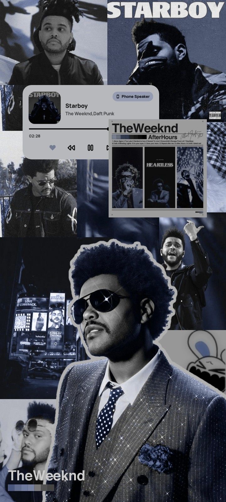 #blue #soft #theweeknd #afterhours #starboy #blueWalpapper #dawn #softblue #kissland #abelxo #ck_nuggit Blue Soft, The Weeknd, The Weekend, Collage, Blue, Black